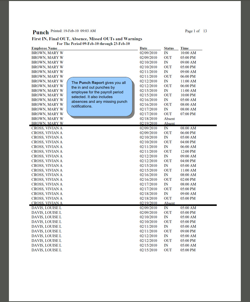 Florida Time Clock Pyramid TimeTraxElite Proximity Card System