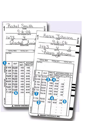 MRX-35 time cards